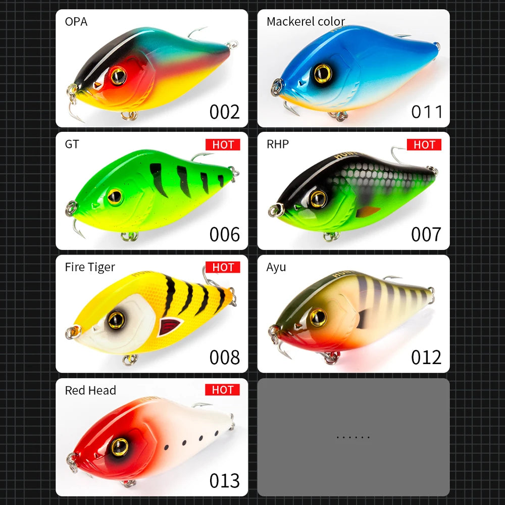 Hunthouse Slider Sinker VIB Lures (3-Pack) | 70mm & 100mm | Variable Sinking Jerkbaits | Predator Fishing