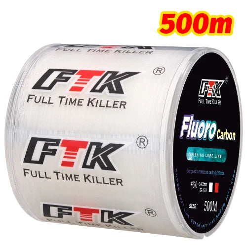 Fluorocarbon Coated Fishing Line | 300m / 500m | 4–34LB | Fast Sinking Leader Line