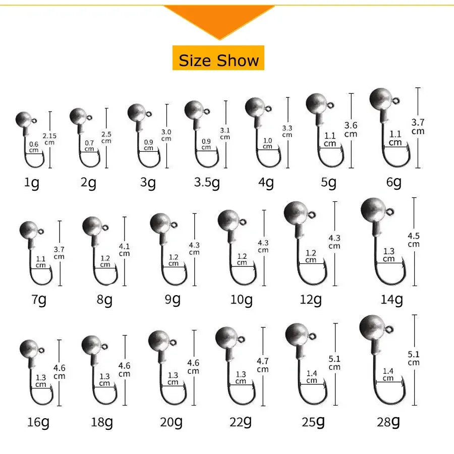 High Carbon Steel Jig Head Hooks | 10 Pack | Soft Plastic Jig Hooks
