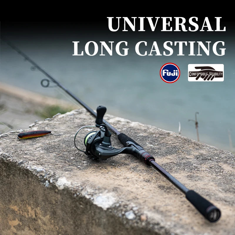 TSURINOYA HACKER II Long Casting Lure Rod | Carbon Fibre FUJI Components