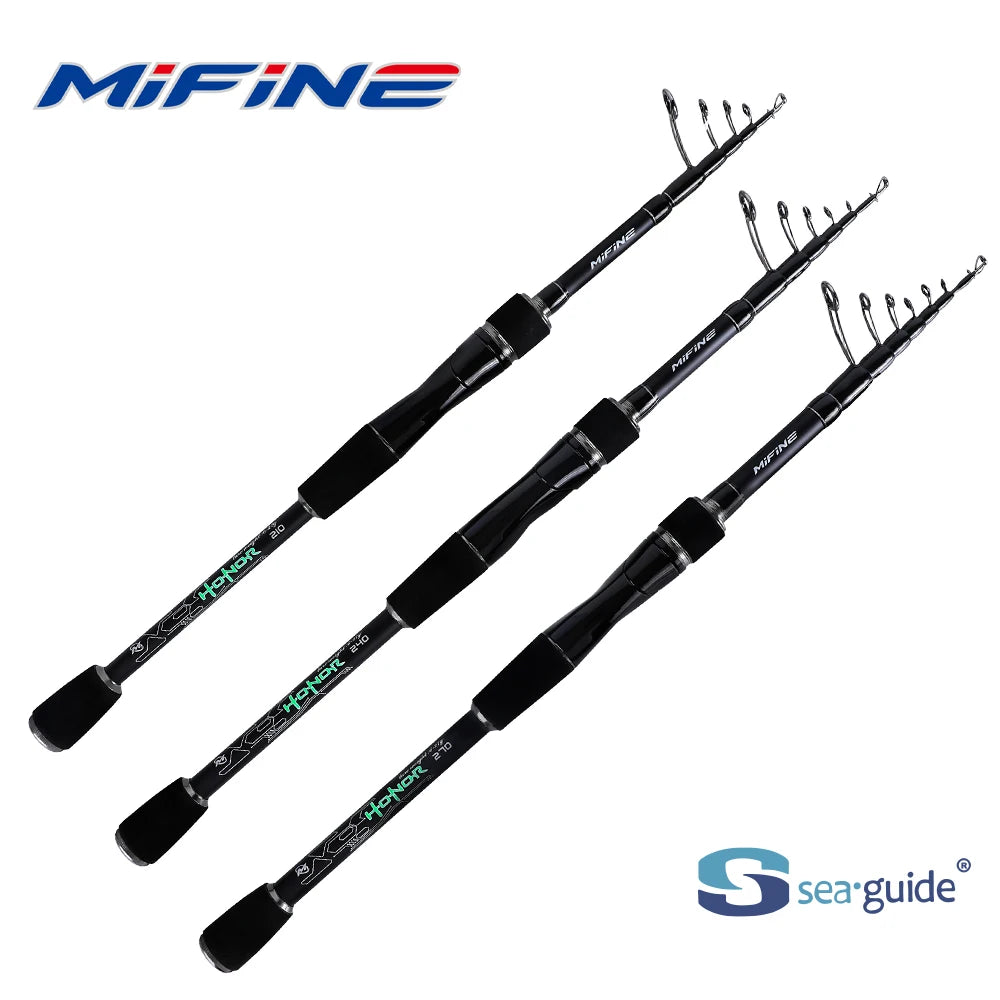 MIFINE HONOR Telescopic Fishing Rod | 24T Carbon | 2.1m / 2.4m / 2.7m Travel Spinning Rod