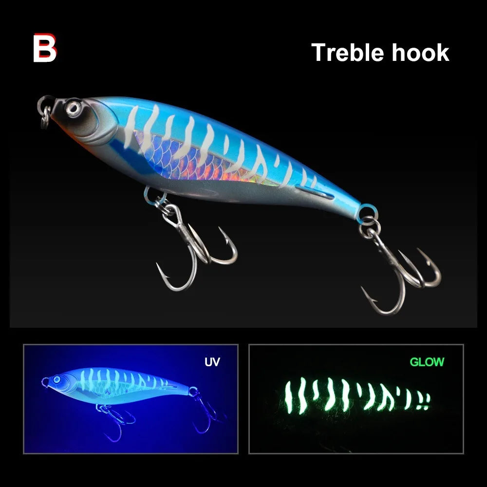 Heavy-Duty Sinking Pencil Lure | 130mm / 170mm | 45g / 90g Offshore Hard Bait