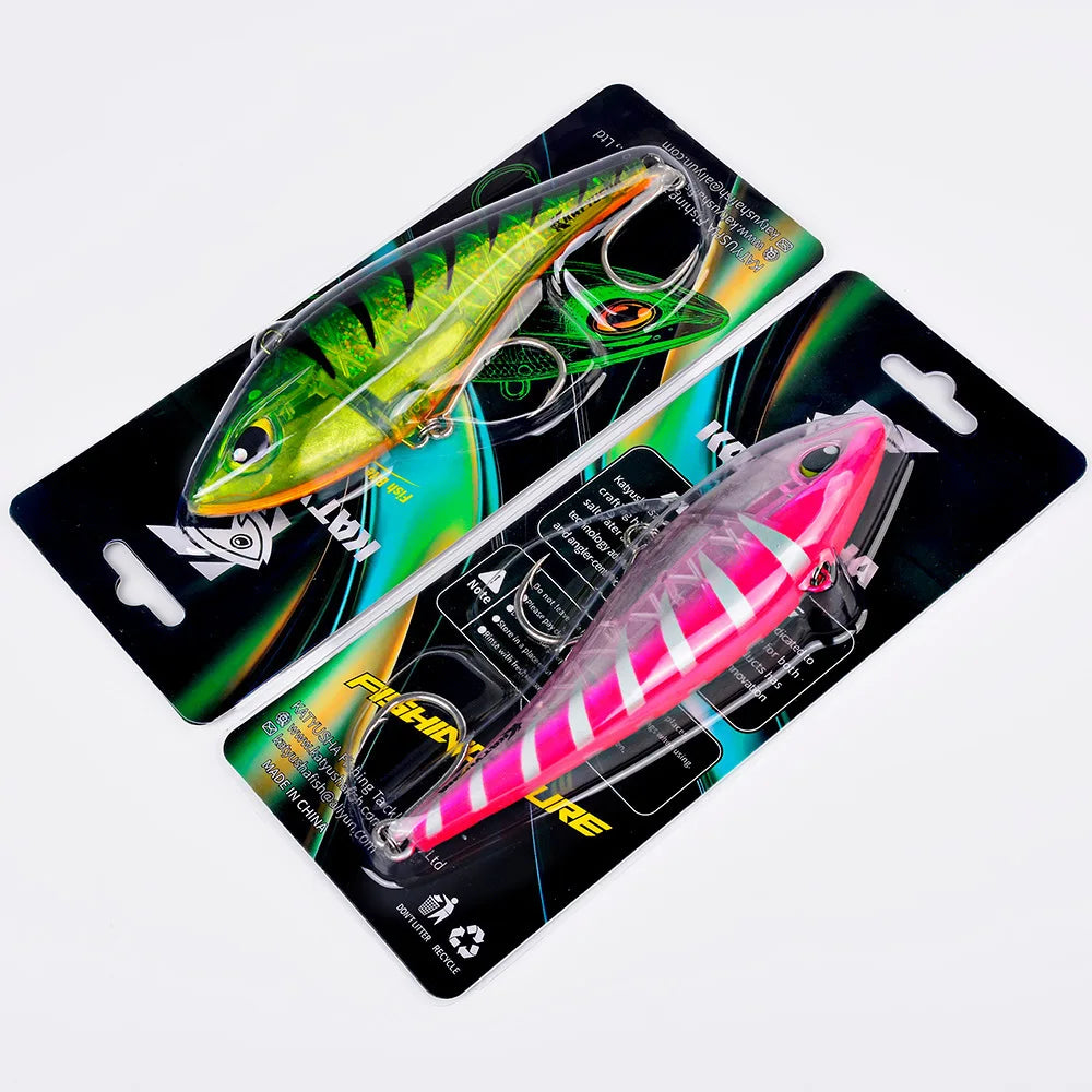 Heavy-Duty Sinking VIB Pencil Lure | 39g / 125g | Long-Cast Offshore Hard Bait