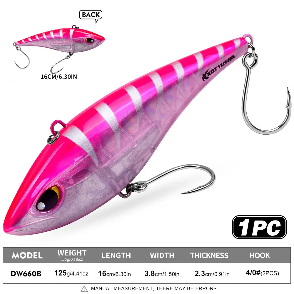 Heavy-Duty Sinking VIB Pencil Lure | 39g / 125g | Long-Cast Offshore Hard Bait