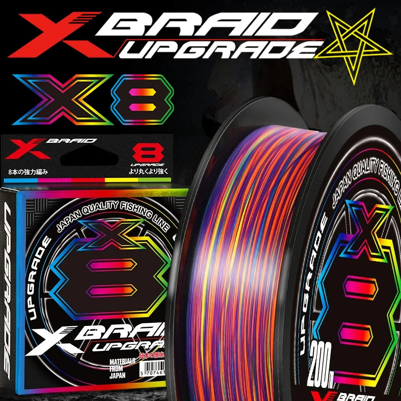 X-Braid Upgrade X8 Multicolour Braided Fishing Line | 8-Strand | 300m / 500m / 1000m