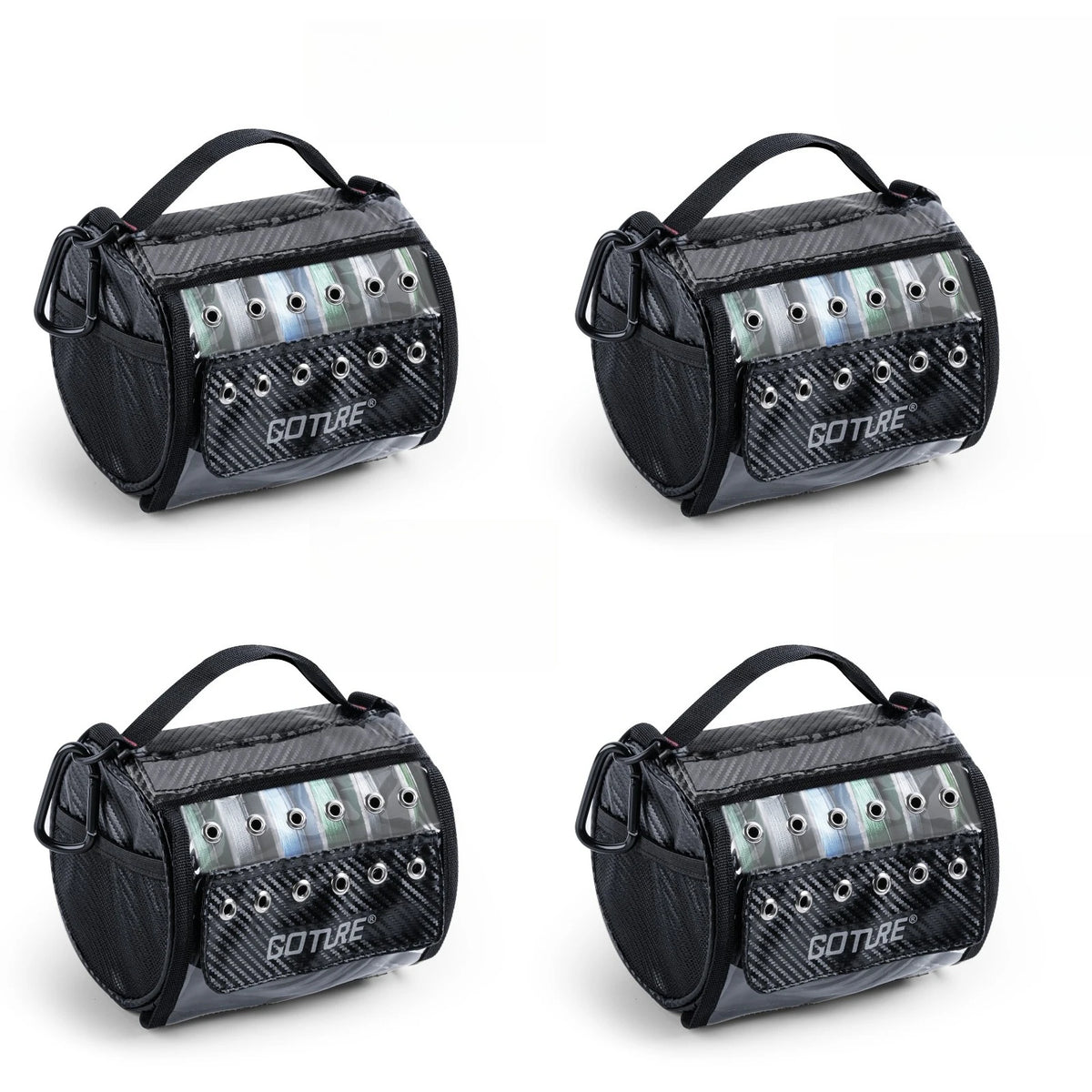 Goture Fishing Line Storage Bag | 3–6 Outlet Holes | Clear Window | Removable Divider | Line Spool Organizer