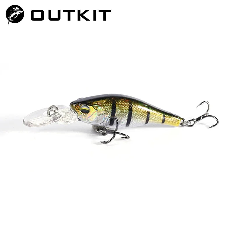 OUTKIT Slow Sinking Minnow | 50mm 3.9g | Finesse Hardbody Lure