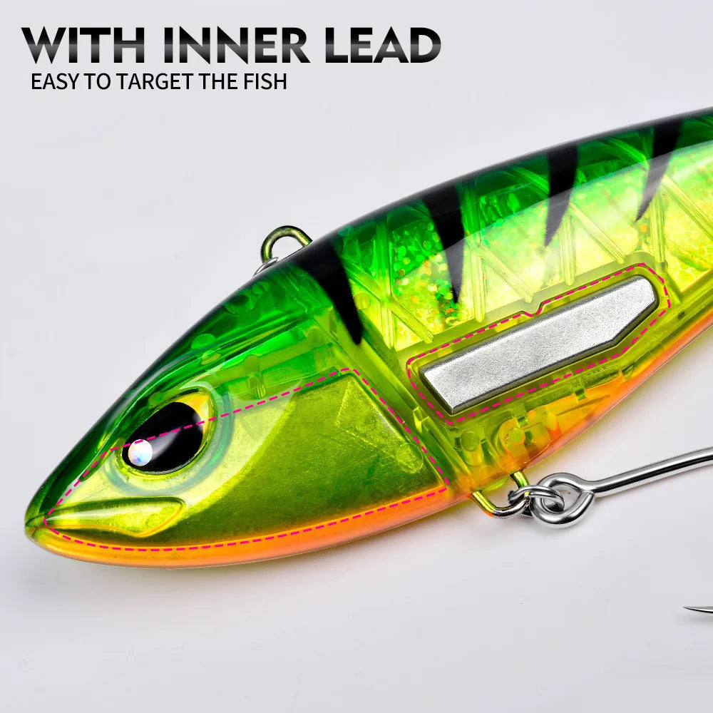 Heavy-Duty Sinking VIB Pencil Lure | 39g / 125g | Long-Cast Offshore Hard Bait