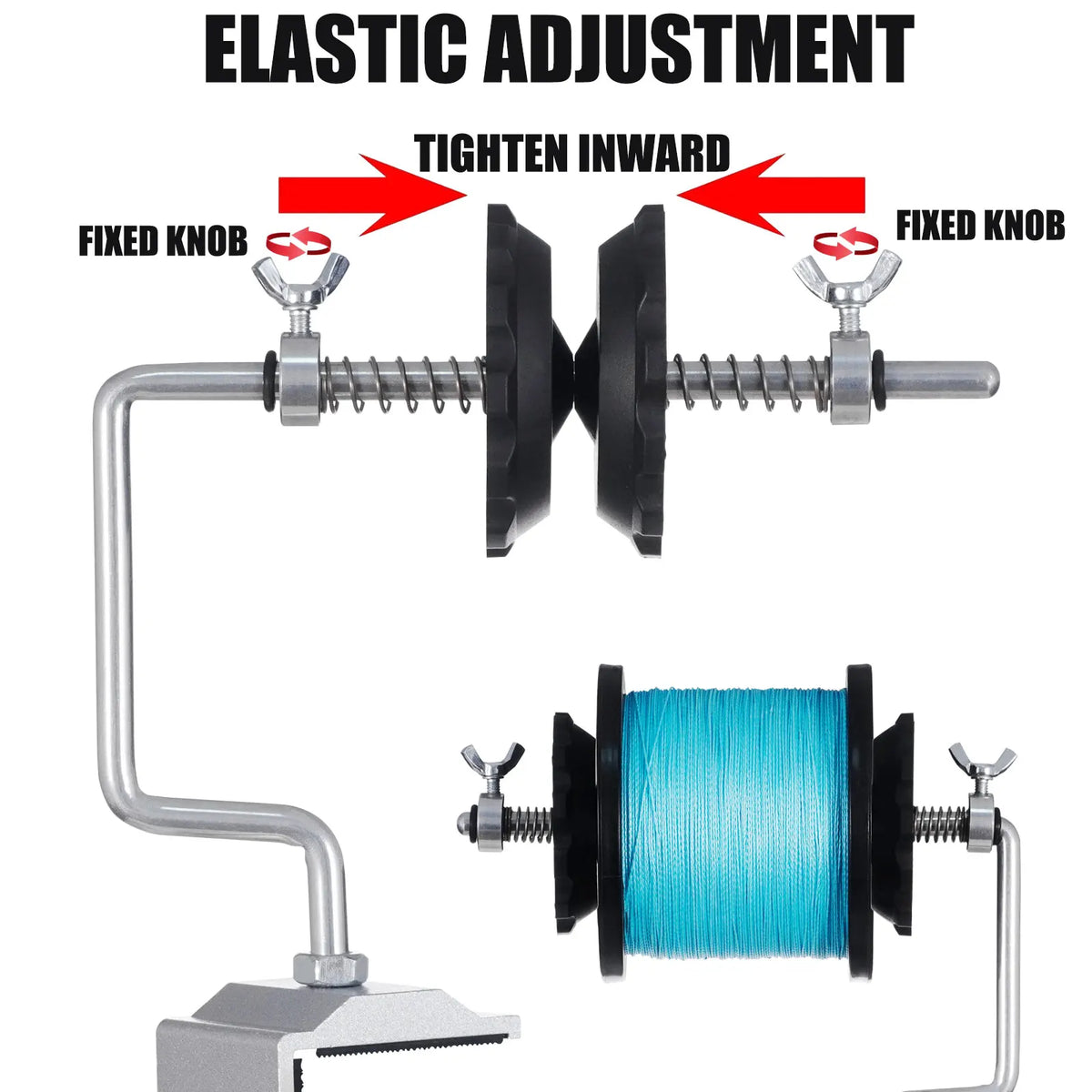 Fishing Line Spooler Tool – Tabletop Line Winder for Spinning & Baitcasting Reels