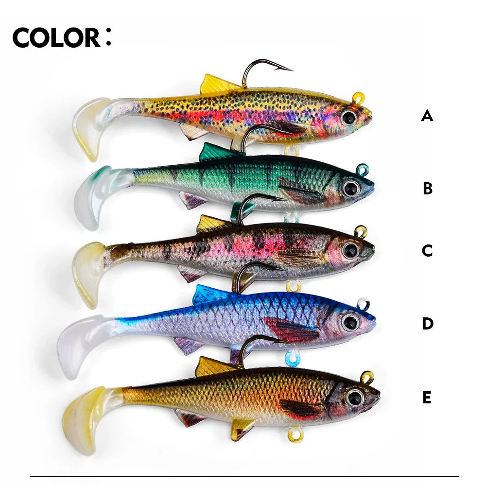 PROBEROS Paddle Tail Soft Swimbaits | 5 Pack | 80–130mm | 9.5–28g