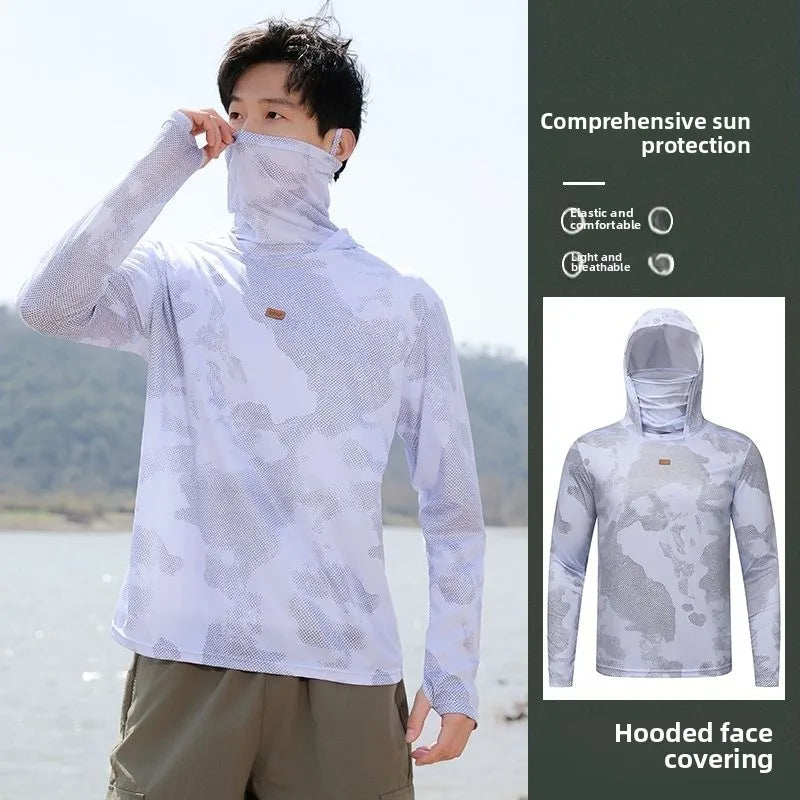 Men’s Long Sleeve Fishing Shirt with Hood | UPF50+ Outdoor Performance Top