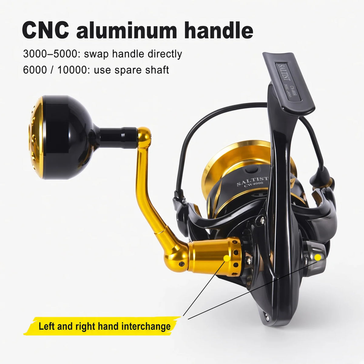 LUREKILLER Saltist CW Full Metal Spinning Reel | 12–35kg Drag | 3000–10000 Saltwater Jigging Reel