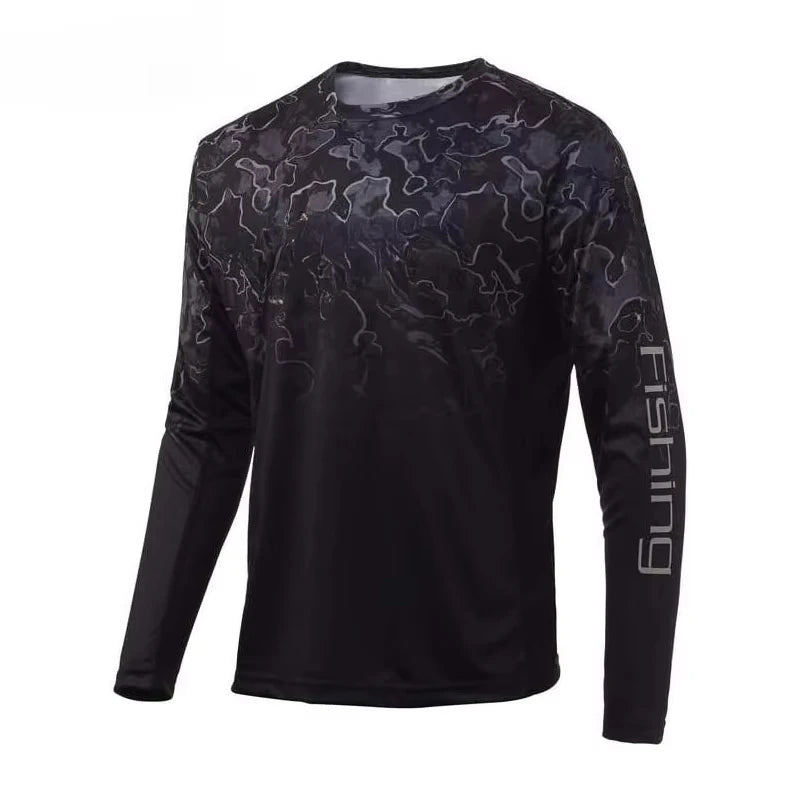 Autumn Blue Fishing Shirt | 3D Print Outdoor Performance T-Shirt