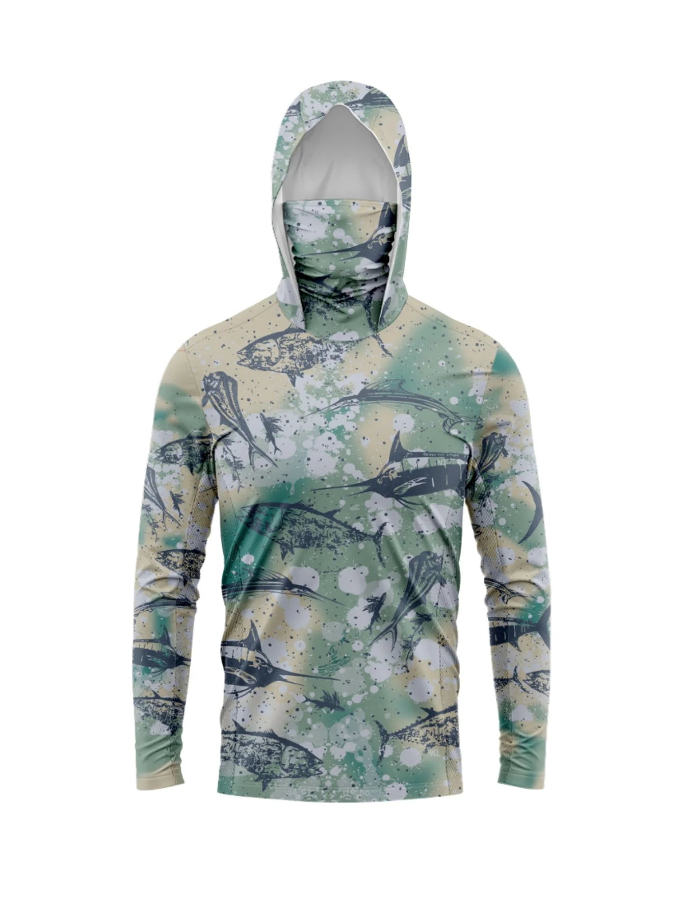 MALFC Men’s UPF50+ Fishing Hoodie | Long Sleeve Sun Protection Fishing Shirt