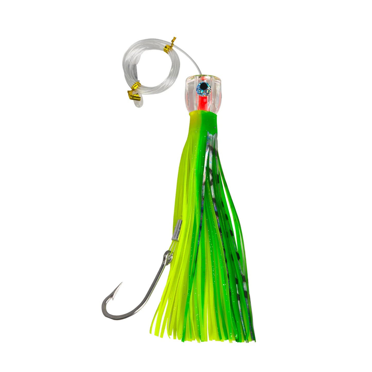 Acrylic Cup Head Jet Hole Trolling Lure | Pre-Rigged 8/0 Hook | Offshore Saltwater Lure for Marlin, Tuna & Wahoo