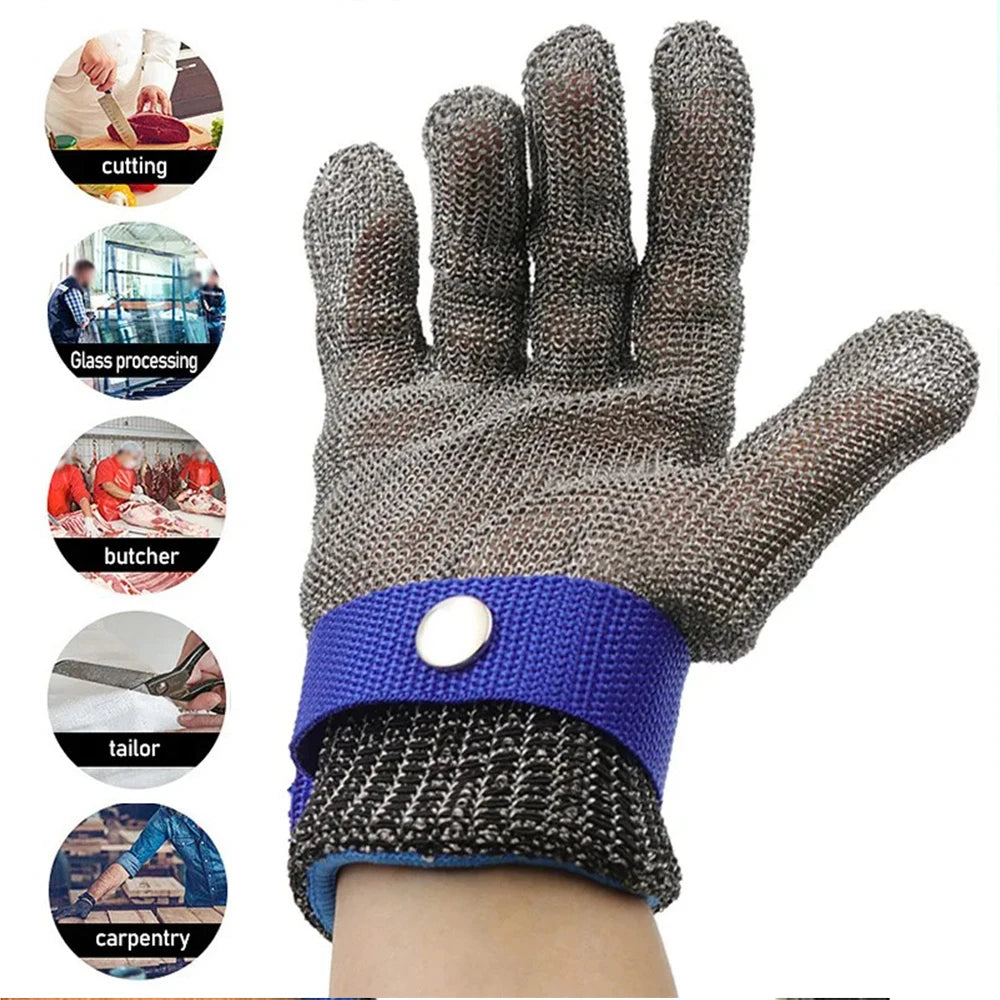 Stainless Steel Mesh Cut-Resistant Glove | Hand Protection for Fish Filleting & Food Preparation