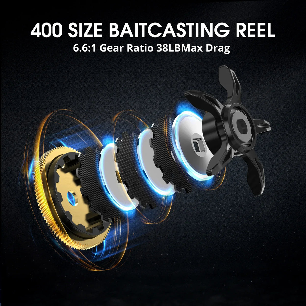 Piscifun Alijoz Alinox 400 Baitcasting Reel | Heavy-Duty 17kg Drag Aluminium Frame
