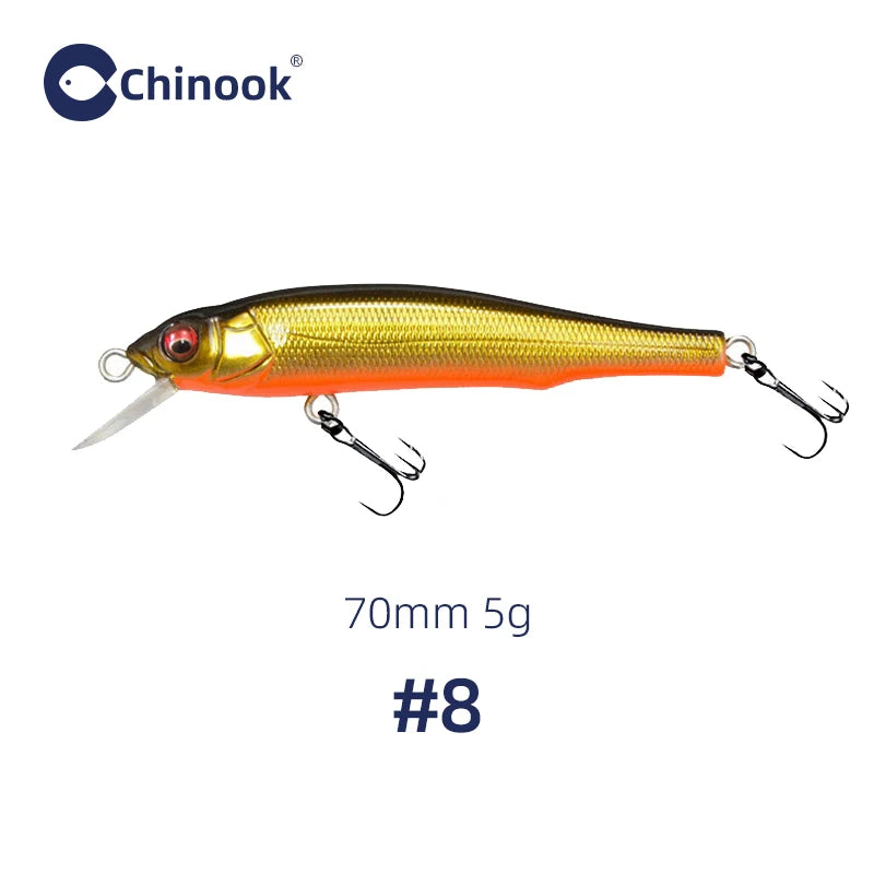 Chinook GH70 Minnow Lure | 70mm 5g Sinking / Suspending Hardbody