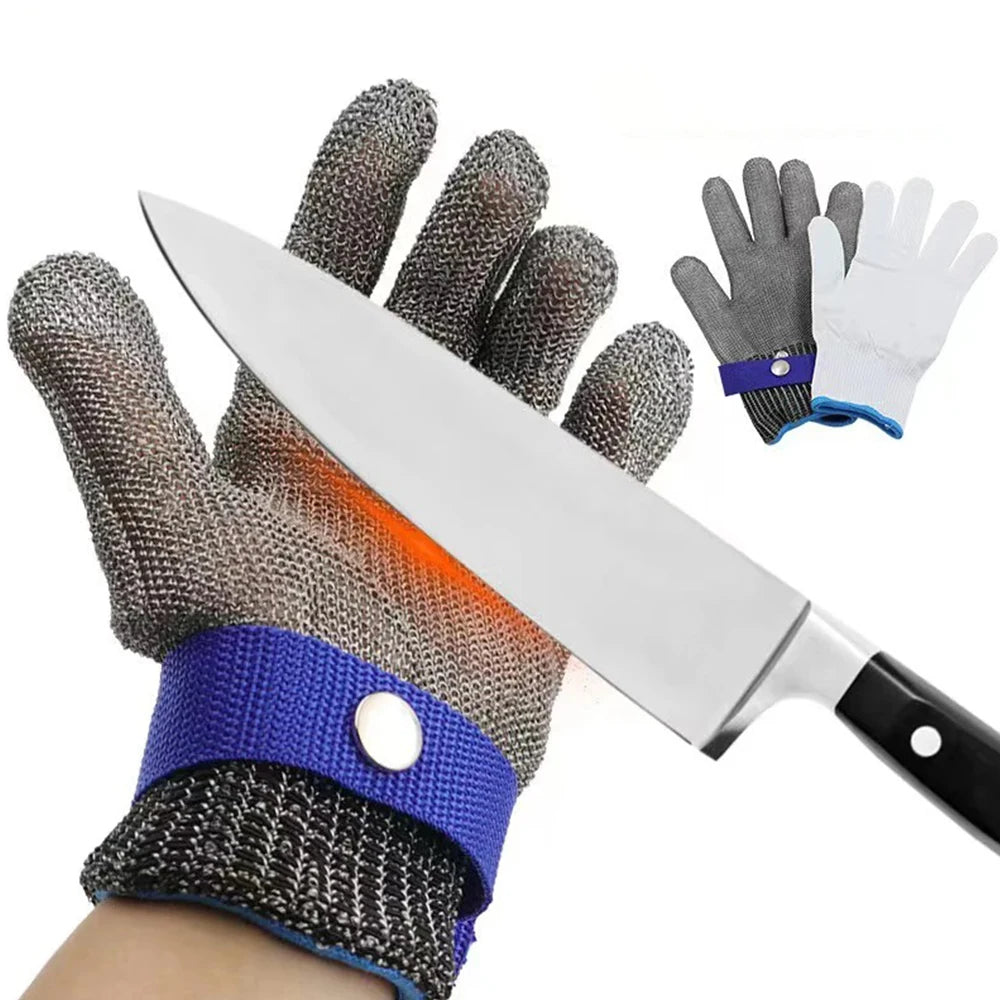 Stainless Steel Mesh Cut-Resistant Glove | Hand Protection for Fish Filleting & Food Preparation