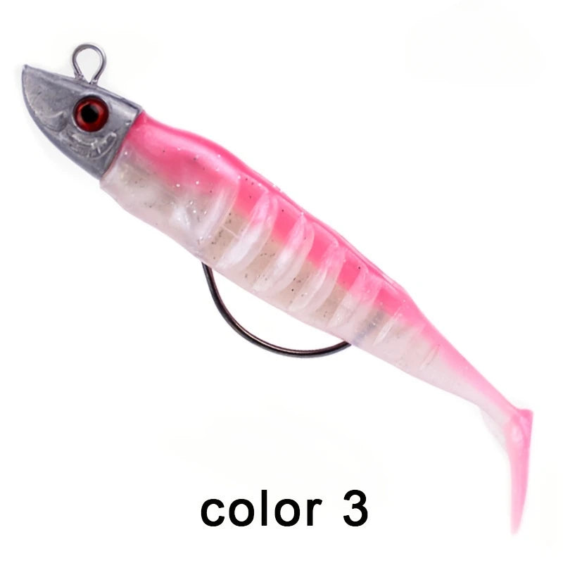 Soft Paddle Tail Jigging Lure | 10cm 15g / 13cm 26g Pre-Rigged Swimbait | Saltwater Fishing Bait