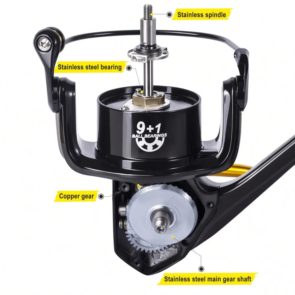 LUREKILLER Saltist CW Full Metal Spinning Reel | 12–35kg Drag | 3000–10000 Saltwater Jigging Reel