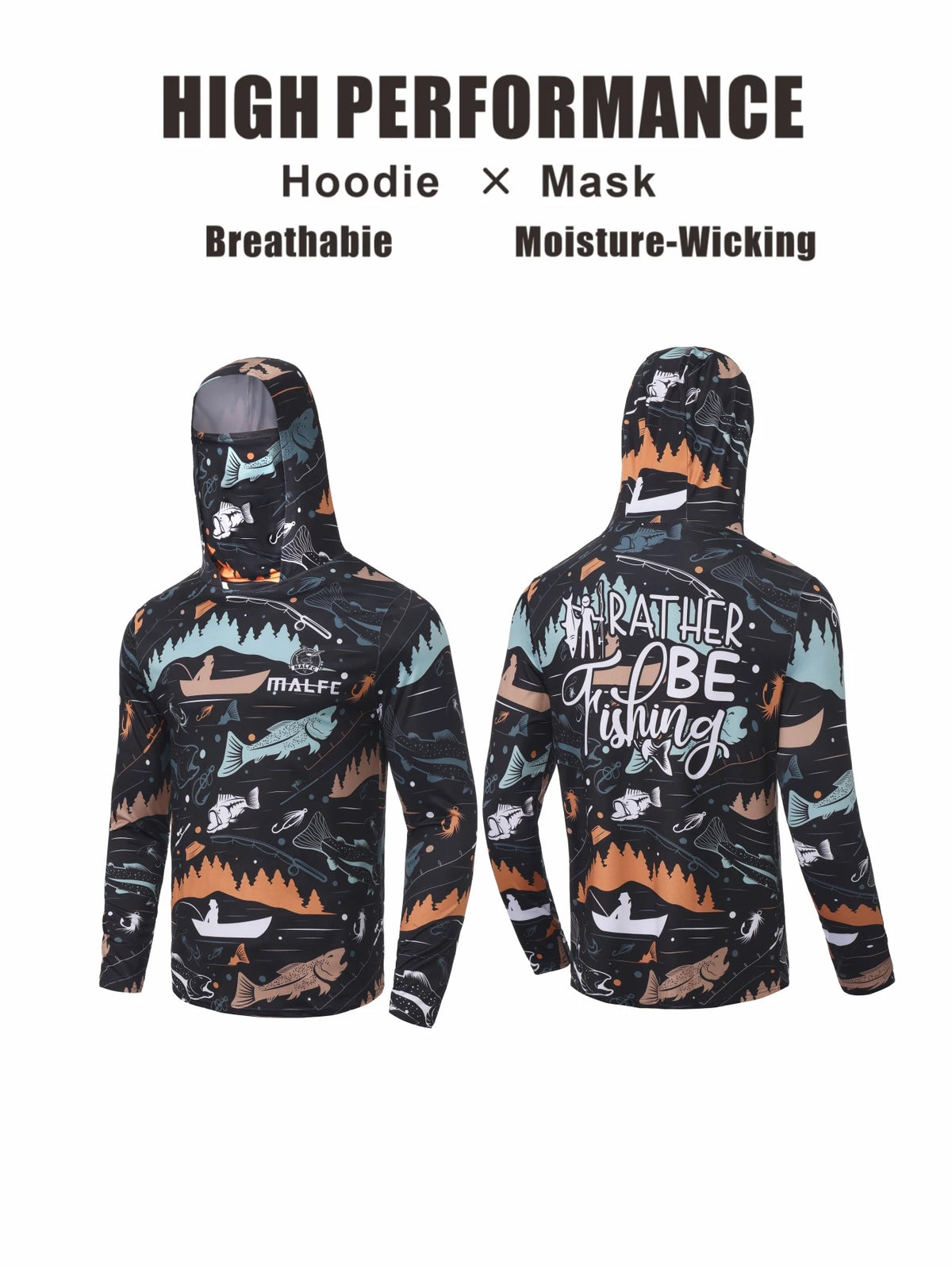 MALFC Hooded Fishing Shirt | UPF UV Protection | Long Sleeve Fishing Apparel