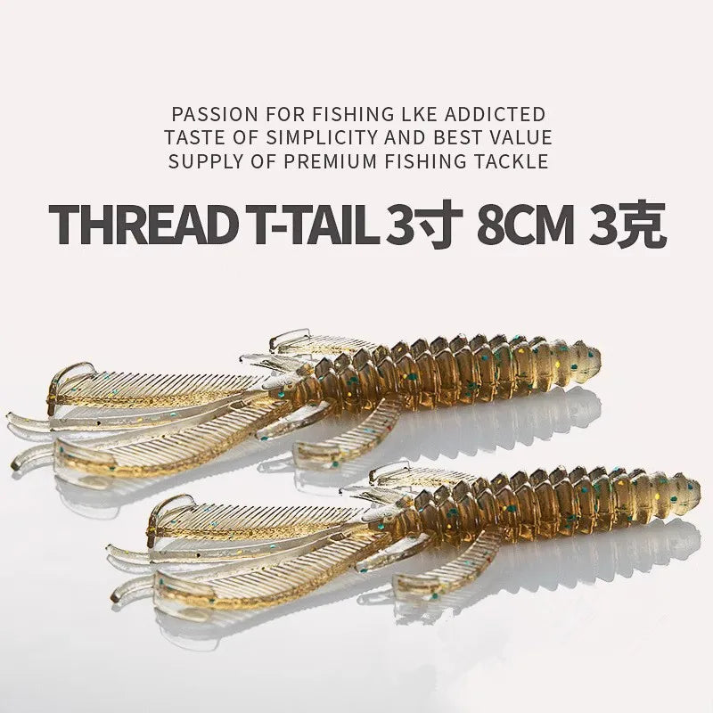 10-Pack Double-Tail Craw Soft Plastic Lures | 80mm 3g | Crayfish & Prawn Style Baits
