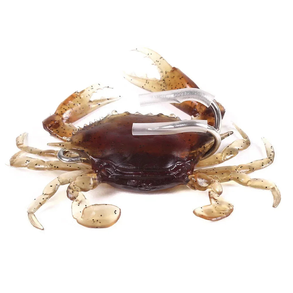 ALASICKA 3D Crab Soft Lure | 8cm / 10cm | Realistic Crab Bait | 5–10pcs Saltwater Soft Plastics