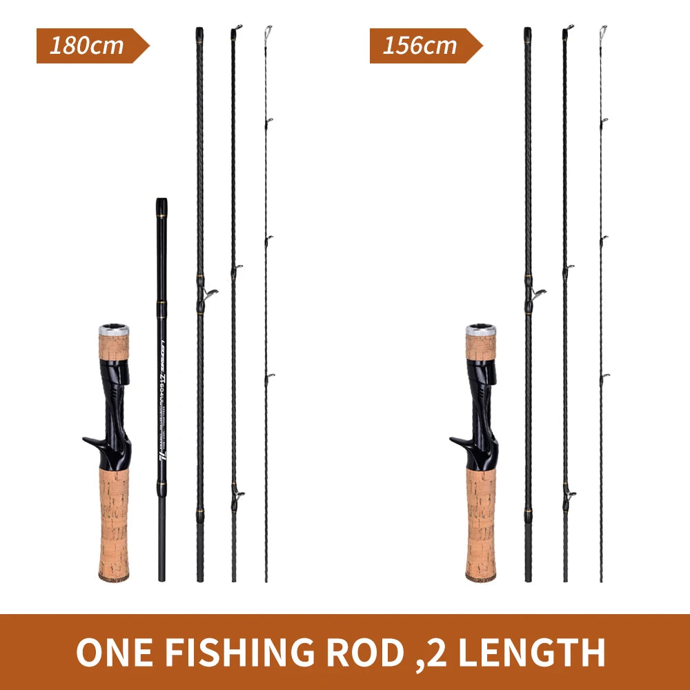 LEOFISHING Ultralight Carbon Fishing Rod | 1.56m / 1.8m | 1–6lb Fast Action | Spinning & Casting