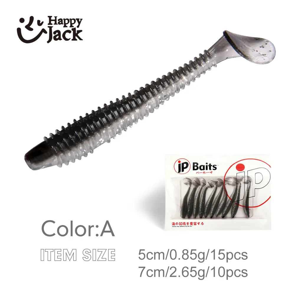 HappyJack Shad Soft Plastic Lure Set | Paddle Tail Swimbaits | 5cm / 7cm
