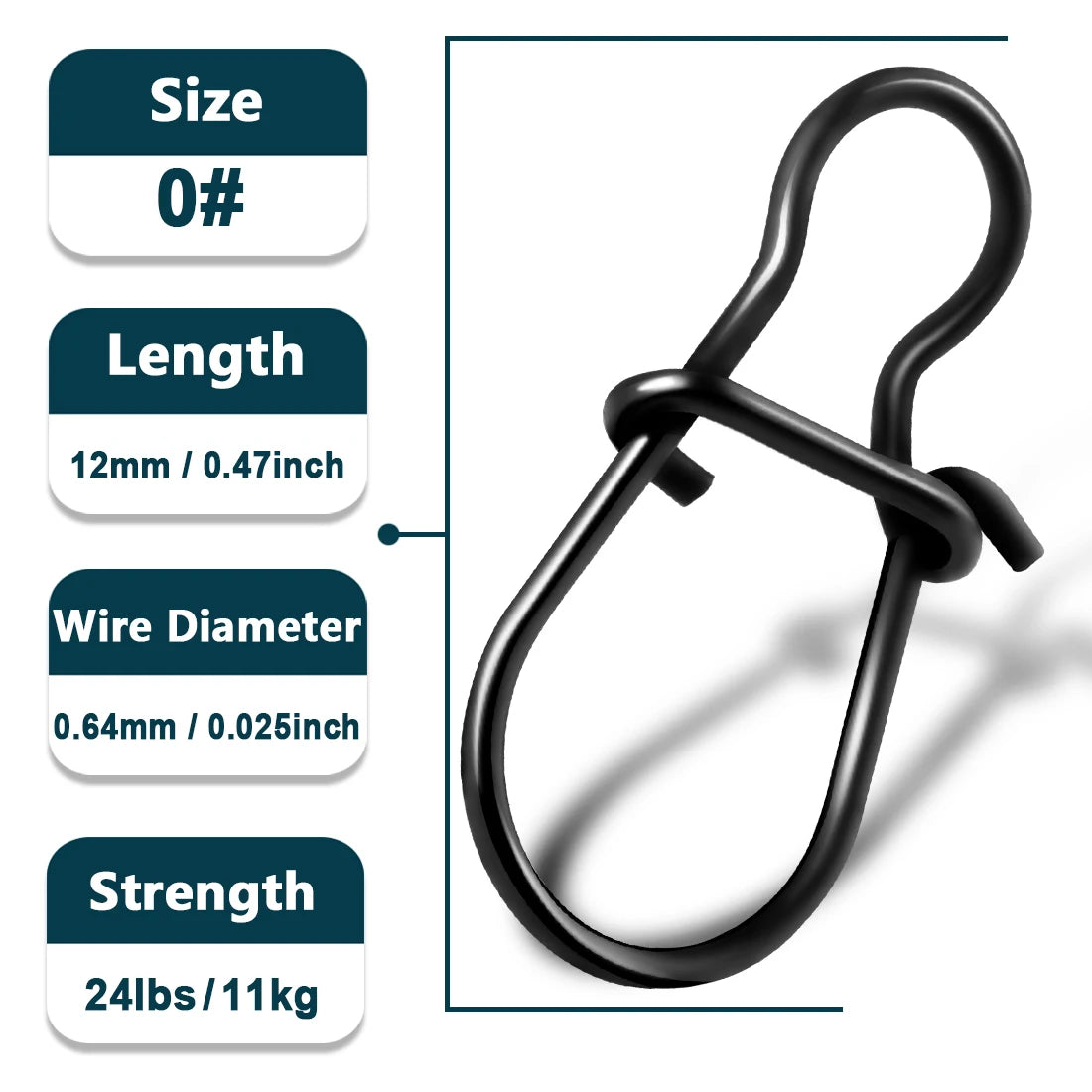 Duo Lock Fishing Snaps – 50–100 pcs Stainless Steel Quick Clips (8–20 mm, Rust-Resistant)