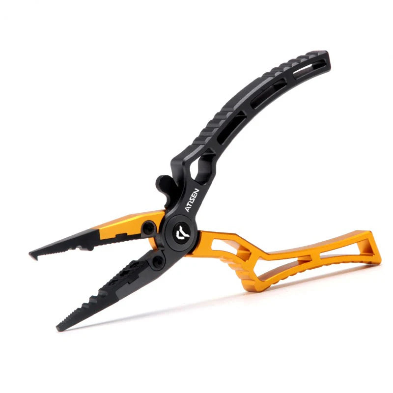 Booms Fishing X1 Aluminum Fishing Pliers | Tungsten Steel Jaws | Braid Cutter | Hook Remover with Pouch