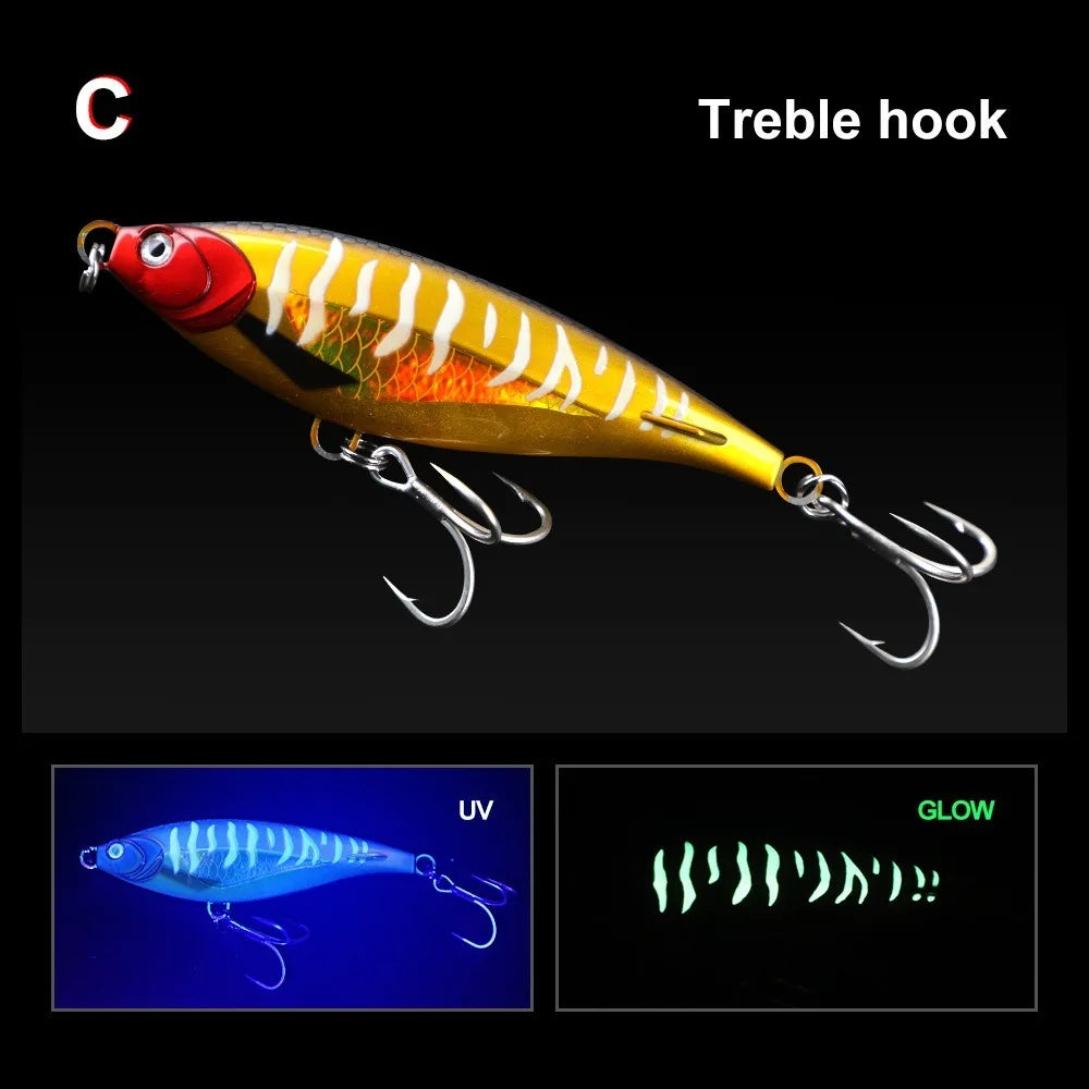 Heavy-Duty Sinking Pencil Lure | 130mm / 170mm | 45g / 90g Offshore Hard Bait