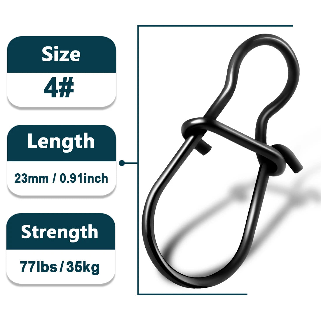 Duo Lock Fishing Snaps – 50–100 pcs Stainless Steel Quick Clips (8–20 mm, Rust-Resistant)