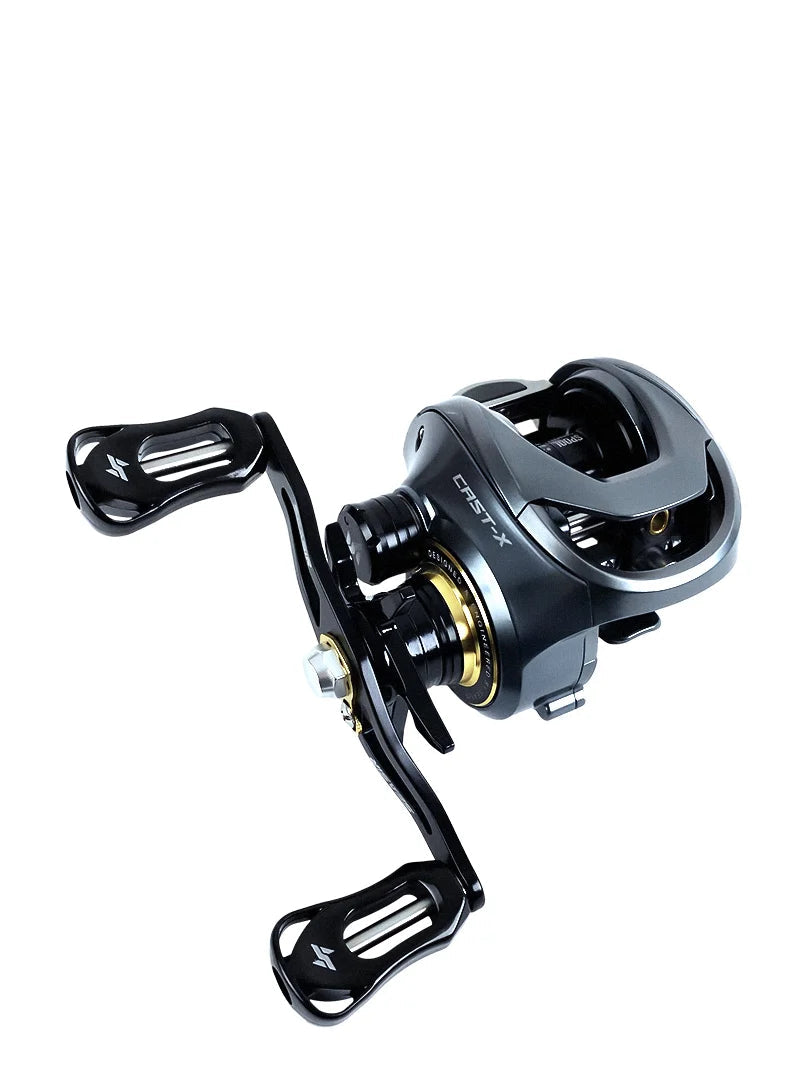 Seasir Cast-X Baitcaster Reel 7.3:1 High-Speed | Dual Spool | Carbon Grip | BFS & Saltwater Ready