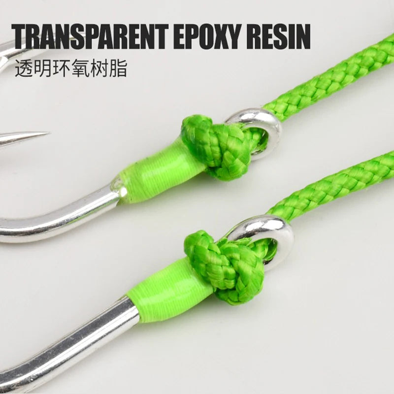 4-Pack Heavy-Duty Jigging Assist Hooks | High Carbon Steel | 1/0–7/0