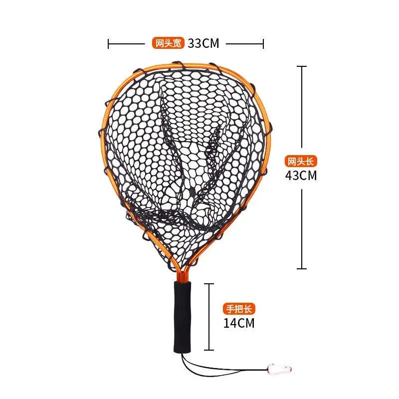TAIYU Portable Fly Fishing Landing Net | Ultralight Aluminum Frame | Silicone Mesh | Hand Dip Net