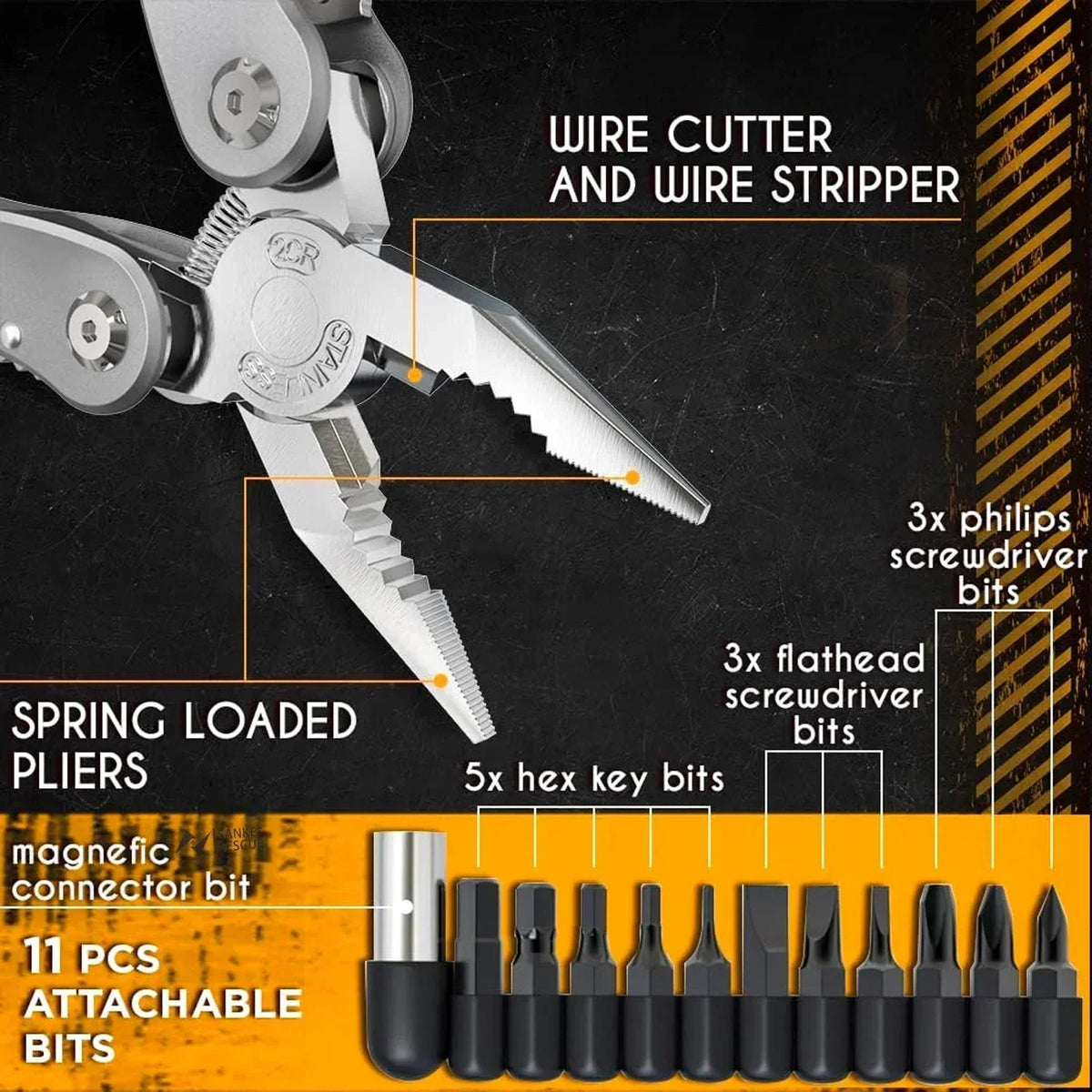 24-in-1 Multitool Pliers | Survival, Camping & Fishing Multi-Tool
