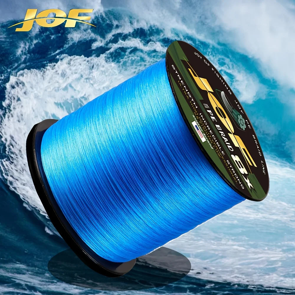 JOF 8X Braided Fishing Line – 500 m Super Strong 8-Strand PE Braid (10–100 lb, Low Stretch & High Sensitivity)