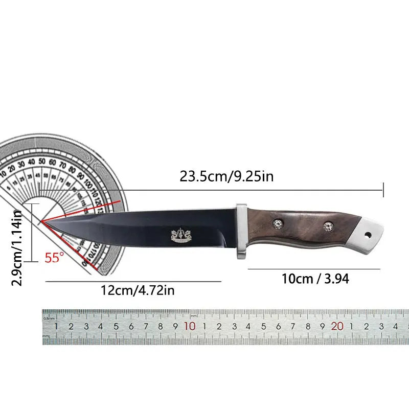 Pocket Knife | Steel Blade | Wooden Handle | 7.8-Inch