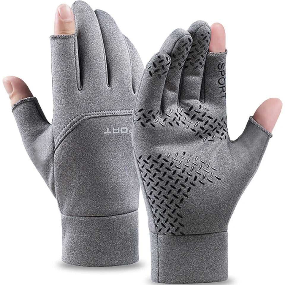 Two-Finger Cut Fishing Gloves | Anti-Slip Outdoor Angling & Cycling Gloves