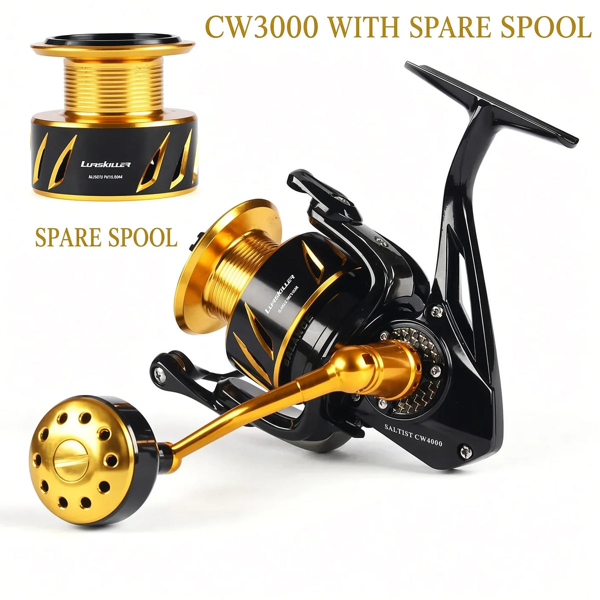 LUREKILLER Saltist CW Full Metal Spinning Reel | 12–35kg Drag | 3000–10000 Saltwater Jigging Reel