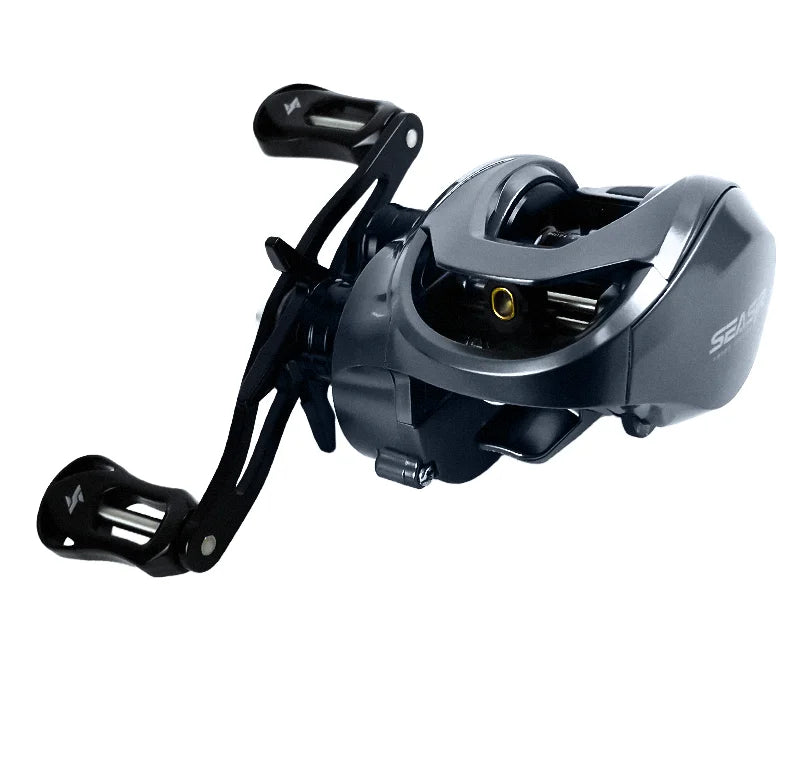 Seasir Cast-X Baitcaster Reel 7.3:1 High-Speed | Dual Spool | Carbon Grip | BFS & Saltwater Ready