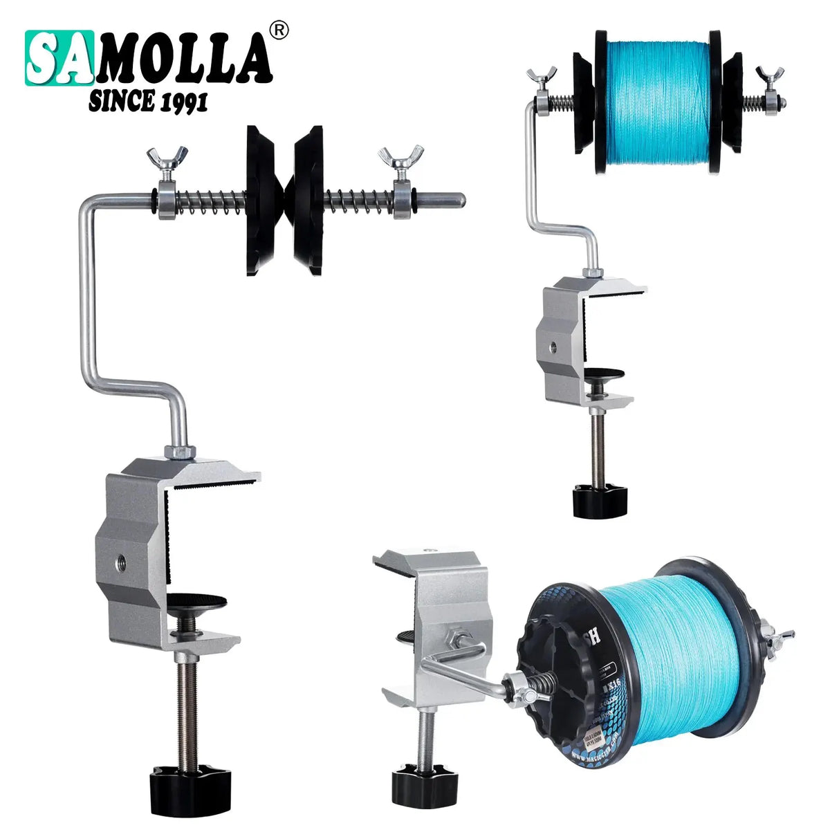 Fishing Line Spooler Tool – Tabletop Line Winder for Spinning & Baitcasting Reels