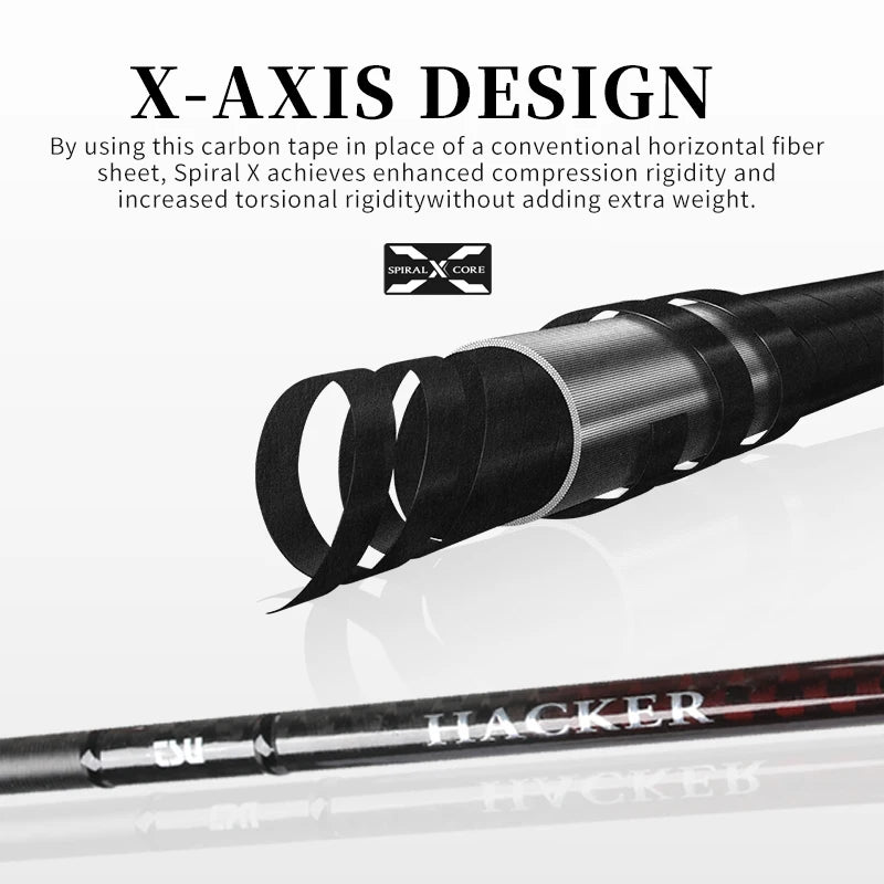 TSURINOYA HACKER II Long Casting Lure Rod | Carbon Fibre FUJI Components