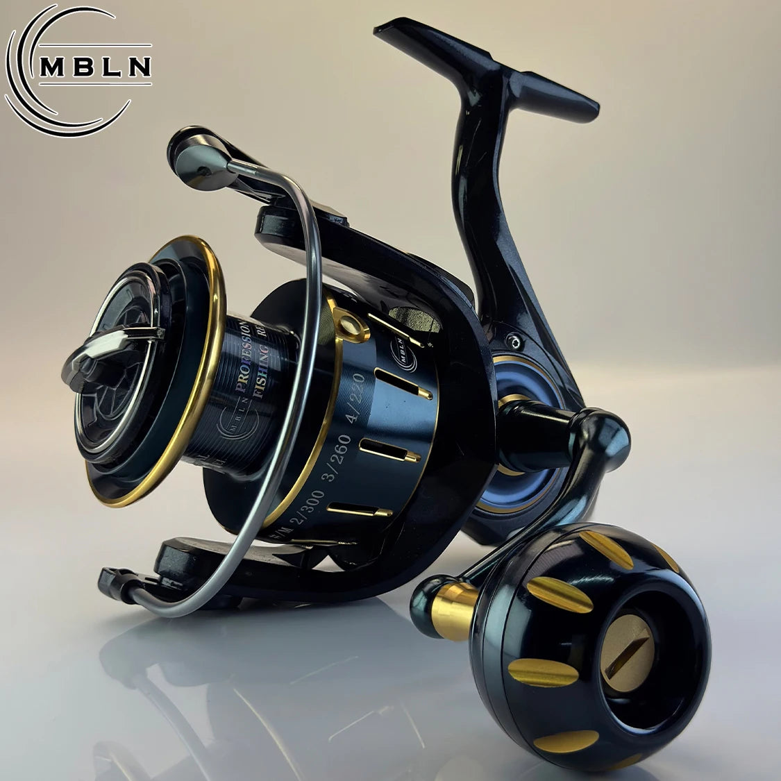 MBLN Spinning Reel | 5.1:1 Gear Ratio | 5+1 Bearings | Aluminum Spool | Metal Handle & Stainless Shaft