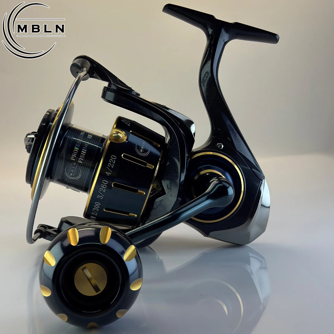 MBLN Spinning Reel | 5.1:1 Gear Ratio | 5+1 Bearings | Aluminum Spool | Metal Handle & Stainless Shaft