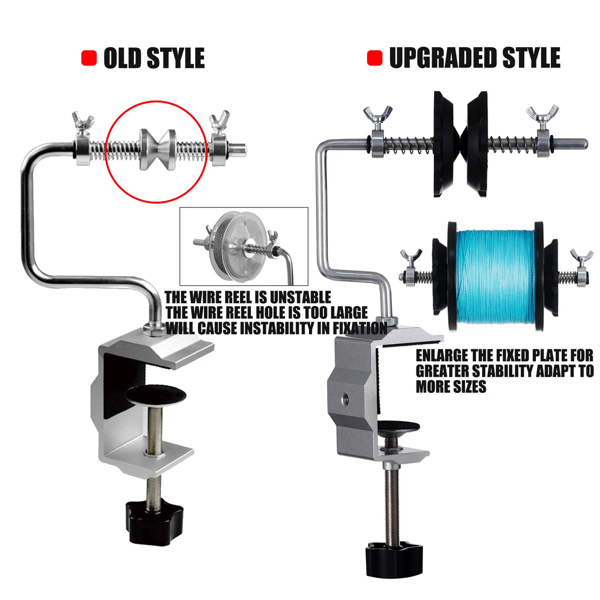 Fishing Line Spooler Tool – Tabletop Line Winder for Spinning & Baitcasting Reels