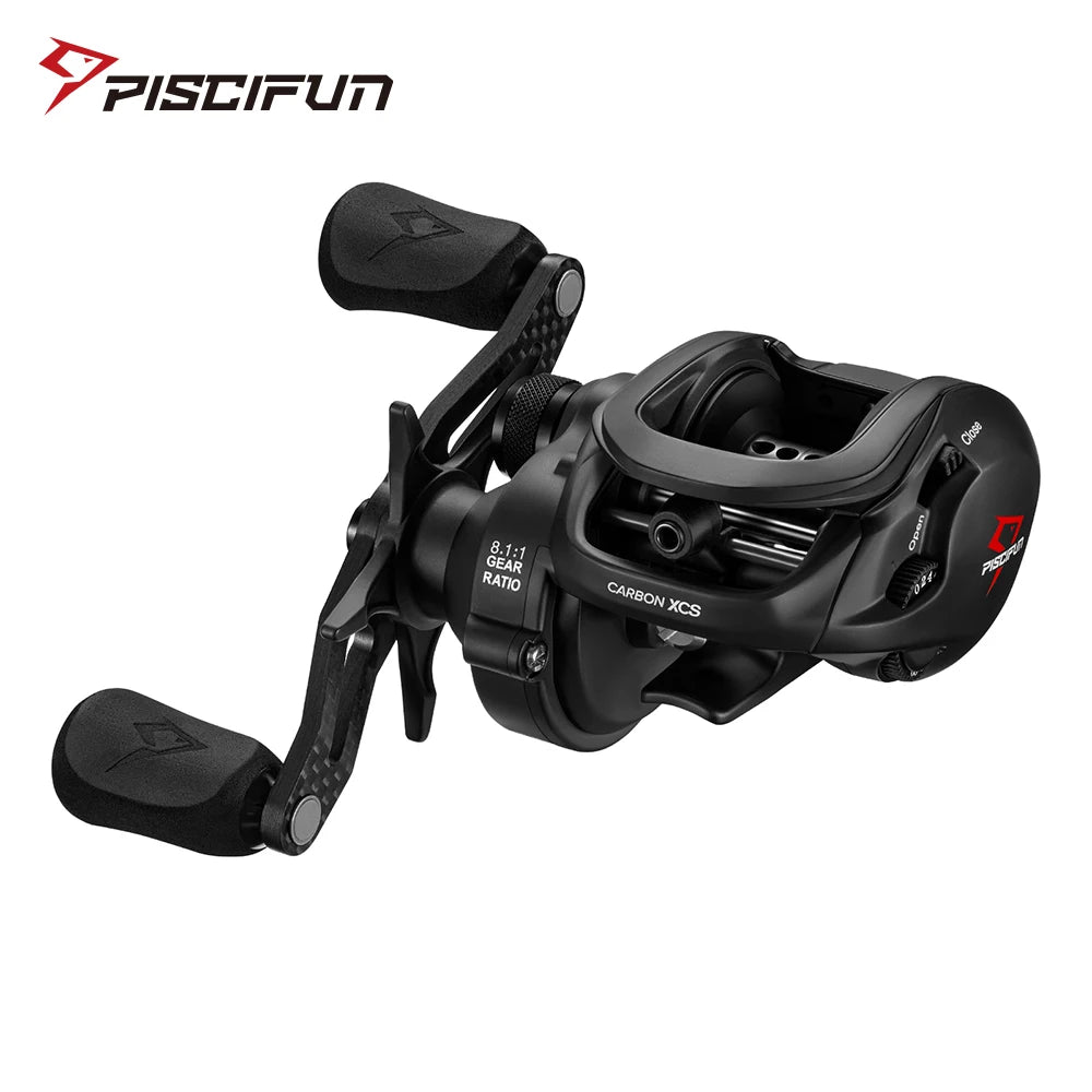 Piscifun Carbon XCS Baitcasting Reel | 8.1:1 High-Speed | 8kg Drag | 156g Carbon Frame