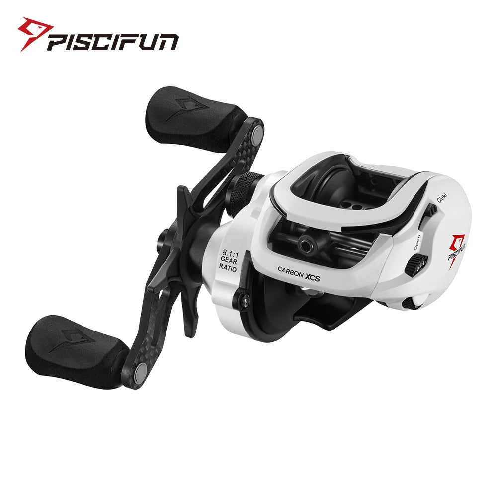 Piscifun Carbon XCS Baitcasting Reel | 8.1:1 High-Speed | 8kg Drag | 156g Carbon Frame